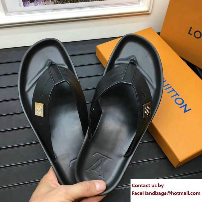 Louis Vuitton Men's Thong Sandals Black