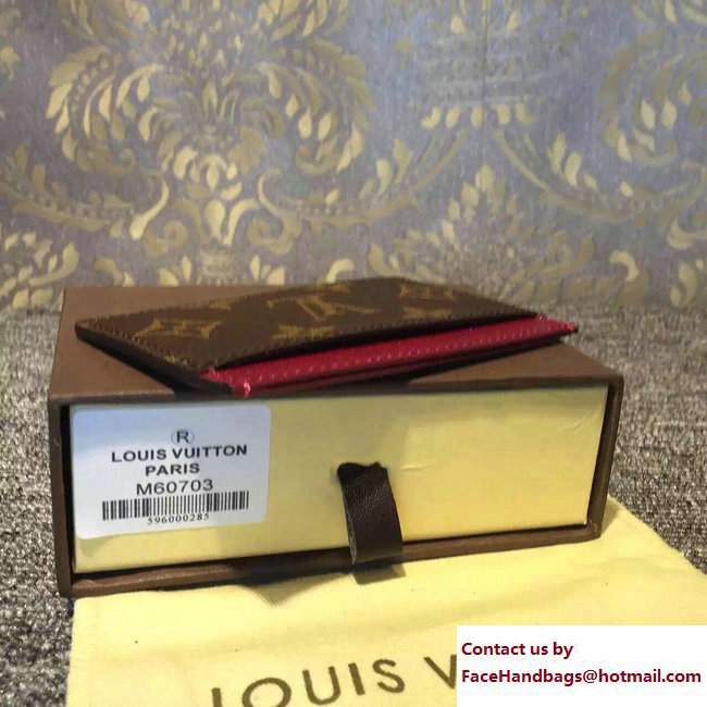 Louis Vuitton Monogram Canvas Card Holder M60703 Fuchsia - Click Image to Close