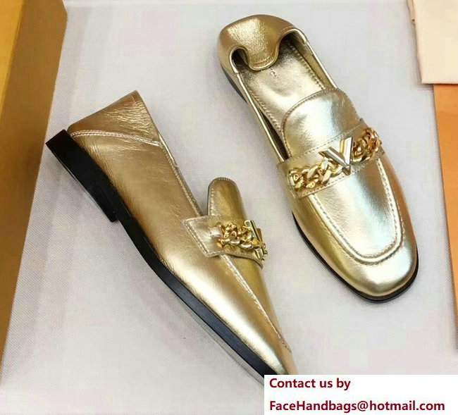 Louis Vuitton Prime Time Loafers Gold 2017