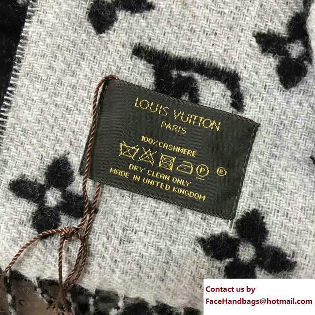 Louis Vuitton Supreme Cashmere Scarf Black 2017