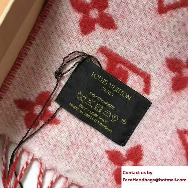 Louis Vuitton Supreme Cashmere Scarf Red 2017