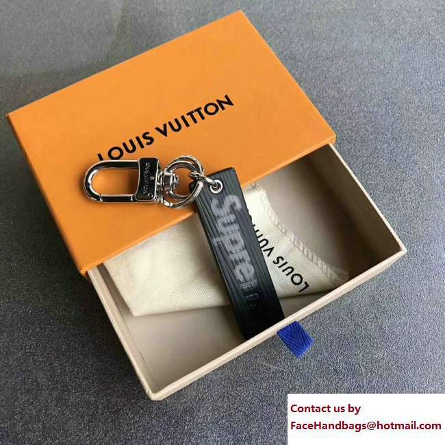 Louis Vuitton Supreme Keychain Black 2017