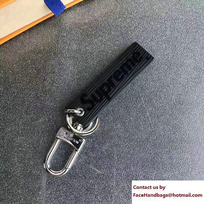 Louis Vuitton Supreme Keychain Black 2017