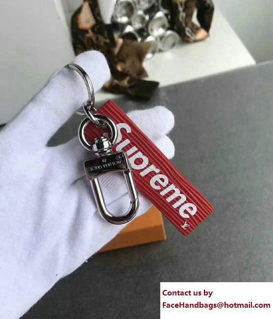 Louis Vuitton Supreme Keychain Red 2017 - Click Image to Close