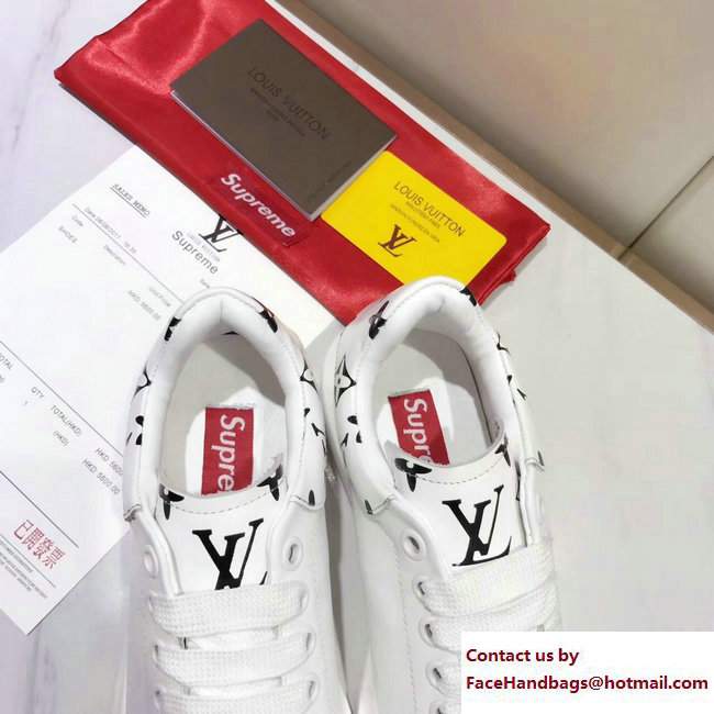 Louis Vuitton x Supreme Lovers Sneakers White 2017