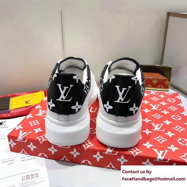 Louis Vuitton x Supreme Lovers Sneakers White/Black 2017 - Click Image to Close