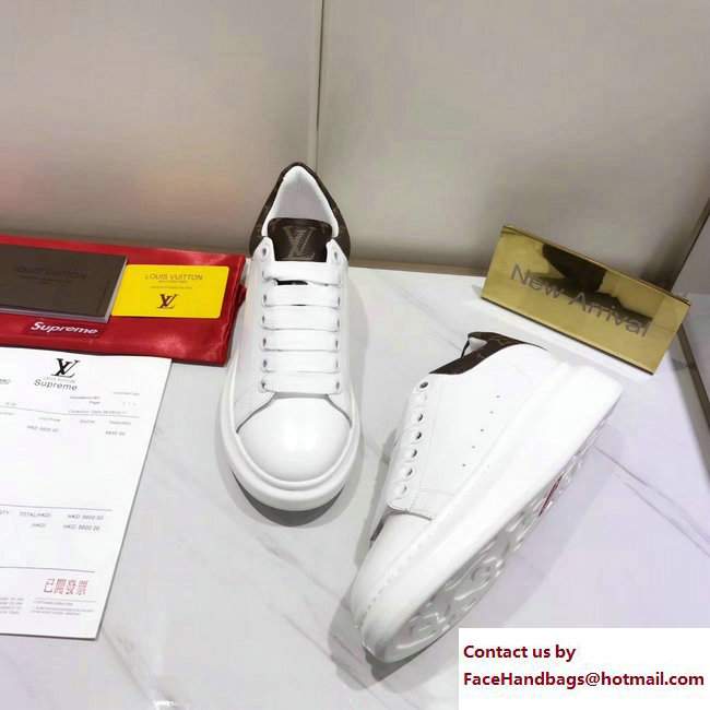 Louis Vuitton x Supreme Lovers Sneakers White/Brown 2017