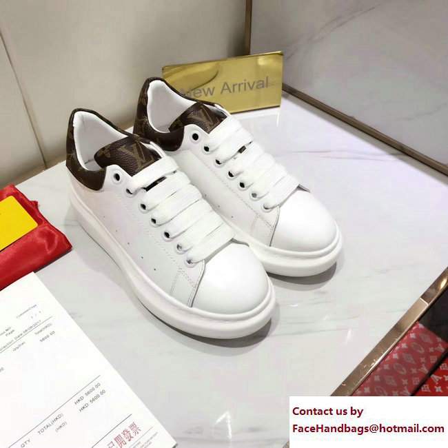 Louis Vuitton x Supreme Lovers Sneakers White/Brown 2017 - Click Image to Close