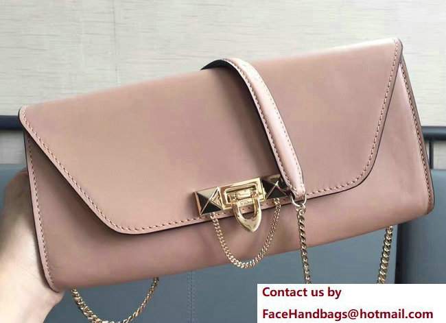 Valentino Demilune Chain Clutch Bag Apricot 2017 - Click Image to Close