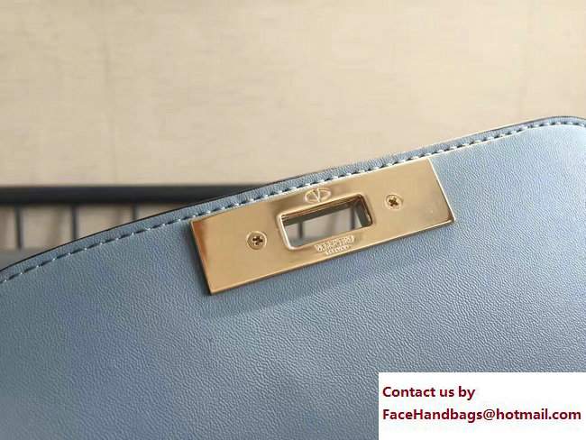 Valentino Demilune Chain Clutch Bag Baby Blue 2017 - Click Image to Close