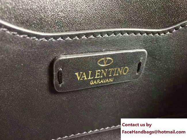 Valentino Demilune Chain Clutch Bag Black 2017