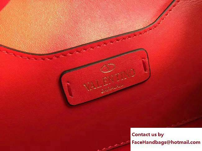 Valentino Demilune Chain Clutch Bag Red 2017 - Click Image to Close
