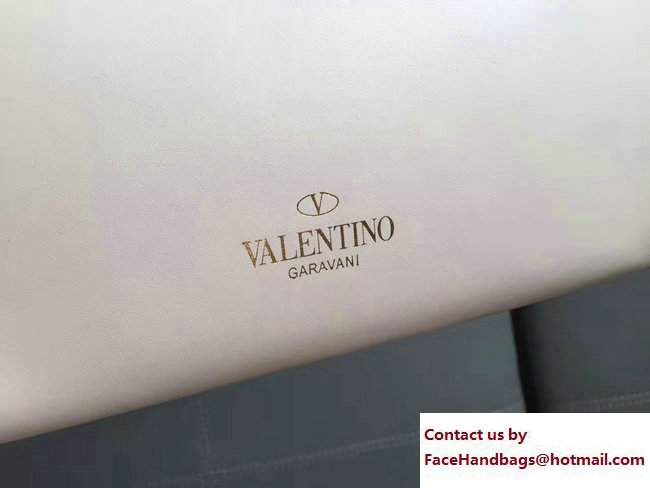 Valentino Demilune Chain Clutch Bag White 2017 - Click Image to Close