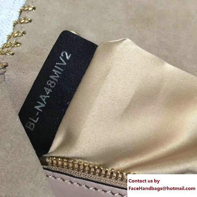 Valentino Inserted Chain Whipstitch Demilune Small Shoulder Bag Caramel 2017