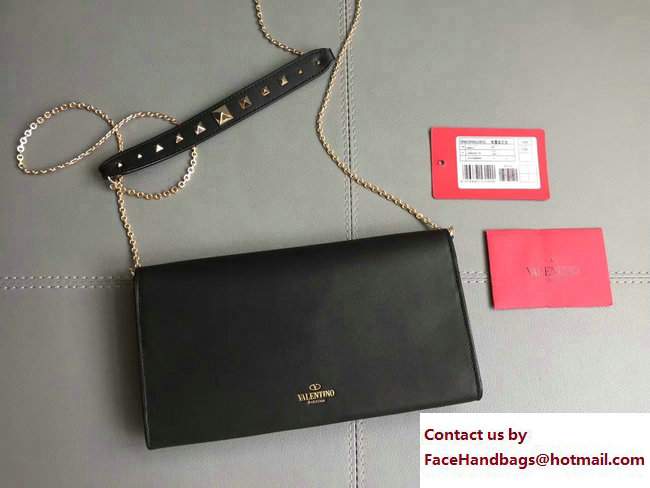 Valentino Lovestud Wallet On Chain Bag Black 2017 - Click Image to Close