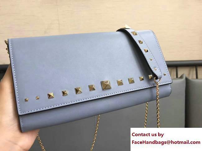 Valentino Lovestud Wallet On Chain Bag Light Blue 2017