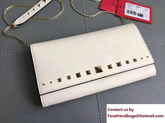 Valentino Lovestud Wallet On Chain Bag Off White 2017 - Click Image to Close