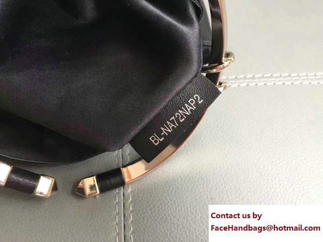 Valentino Metal Ornamental Handle Clutch Bag Black 2017