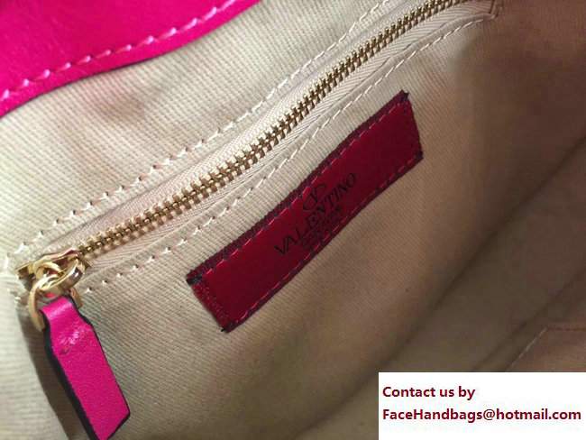 Valentino Rockstud Drawstring Bucket Bag Fuchsia Spring 2017 - Click Image to Close