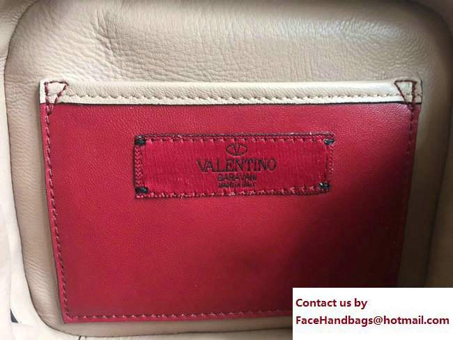 Valentino Rockstud Spike Camera Bag Apricot 2017 - Click Image to Close
