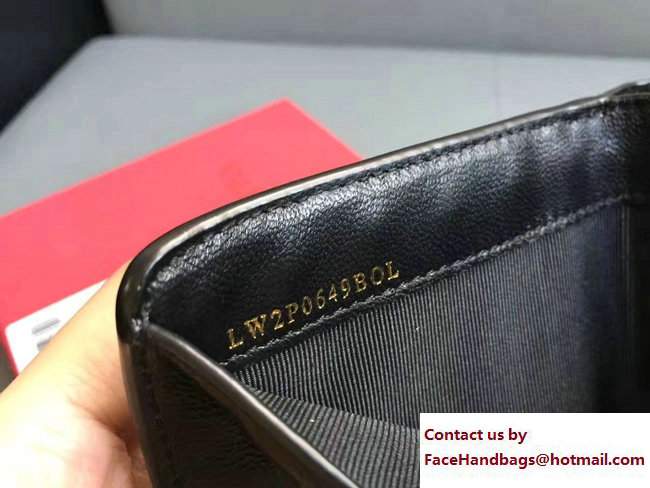 Valentino Rockstud Spike Compact Wallet Black