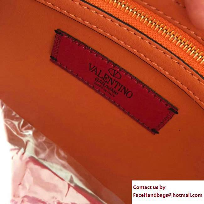 Valentino Ruckstud Strap Leather Shoulder Bag Brick 2017 - Click Image to Close
