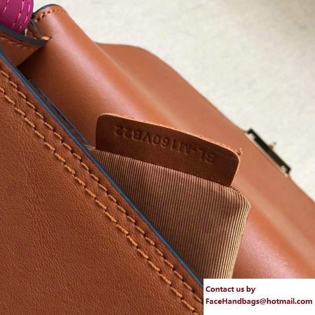 Valentino Ruckstud Strap Leather Shoulder Bag Brown 2017 - Click Image to Close