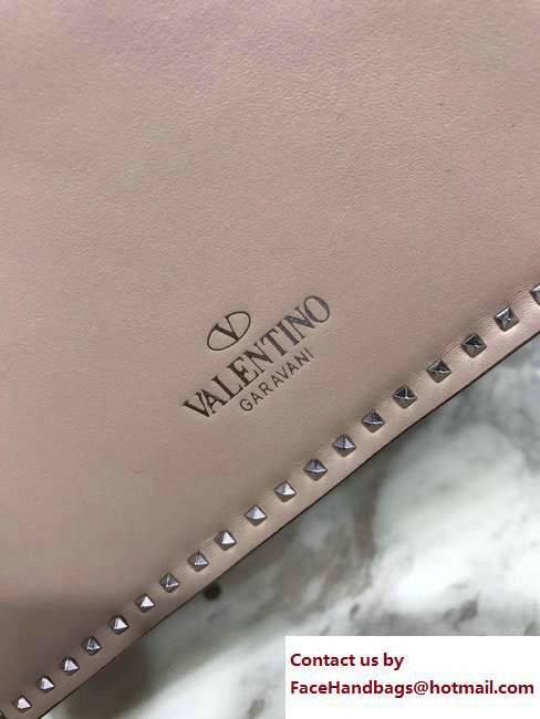 Valentino Stud Stitching Single Handle Small Bag Apricot 2017 - Click Image to Close