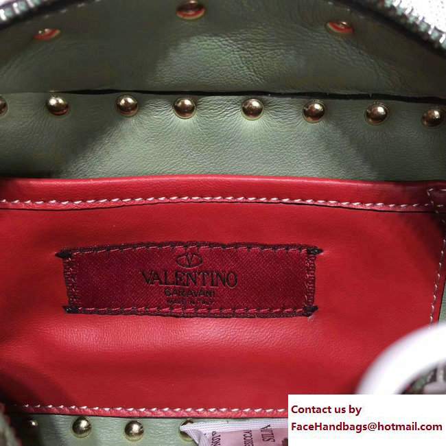 Valentino White Rockstud Spike Camera Bag Green Resort 2018 - Click Image to Close