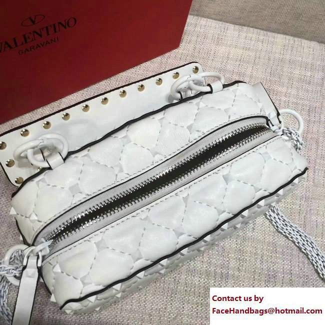 Valentino White Rockstud Spike Camera Bag White Resort 2018 - Click Image to Close