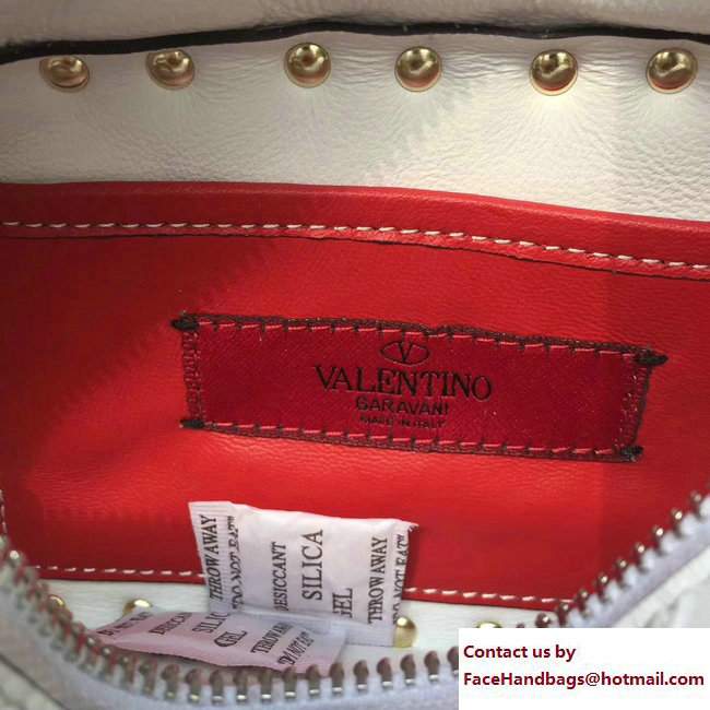 Valentino White Rockstud Spike Camera Bag White Resort 2018 - Click Image to Close