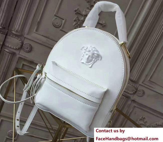 Versace Palazzo Nappa Leather Mini Backpack White Versace Palazzo Nappa Leather Mini Backpack White