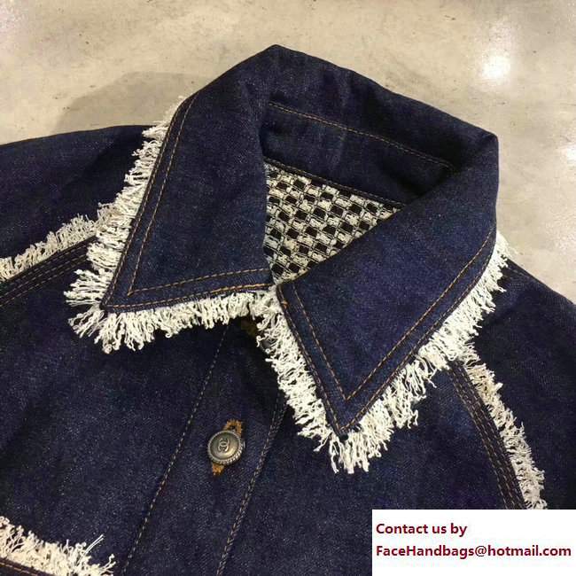 chanel denim jacket navy blue/ecru - Click Image to Close