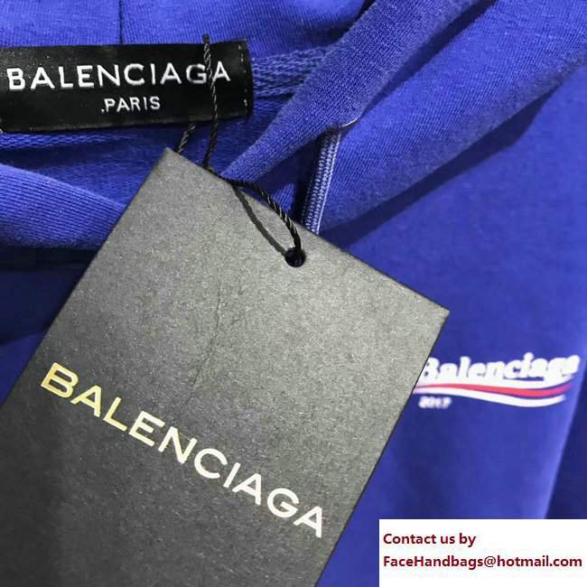 Balenciaga 2017 Print Sweater Blue - Click Image to Close