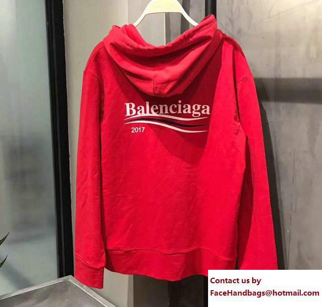 Balenciaga 2017 Print Sweater Red