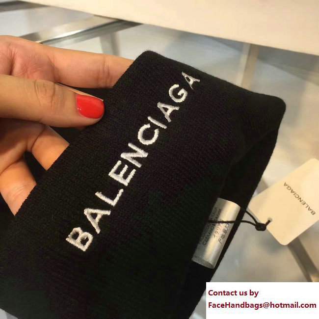 Balenciaga Logo Print Hat Black 2017