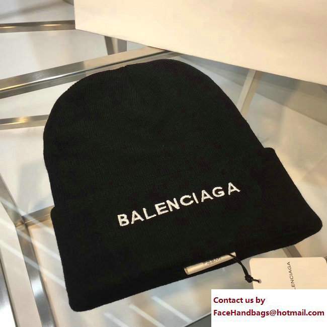 Balenciaga Logo Print Hat Black 2017