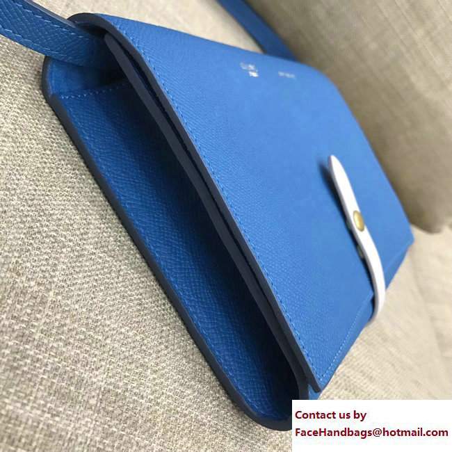 Celine Clutch On Strap 109013 Blue/Off White - Click Image to Close