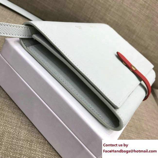 Celine Clutch On Strap 109013 Off White/Red - Click Image to Close