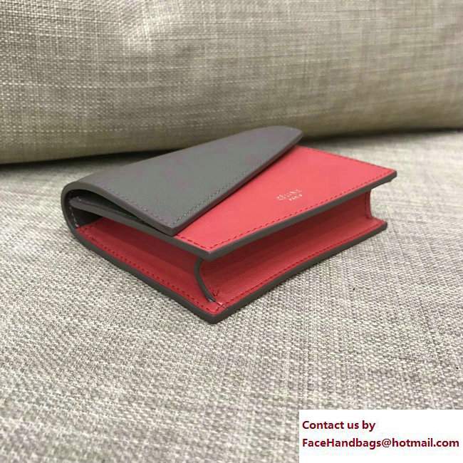 Celine Diagonal Card Holder 109203 Etoupe/Red 2017 - Click Image to Close
