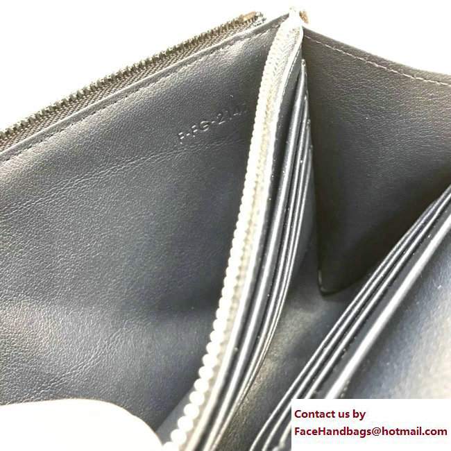 Celine Diagonal Large Flap Wallet On Chain 109053 Navy Blue/Black 2017