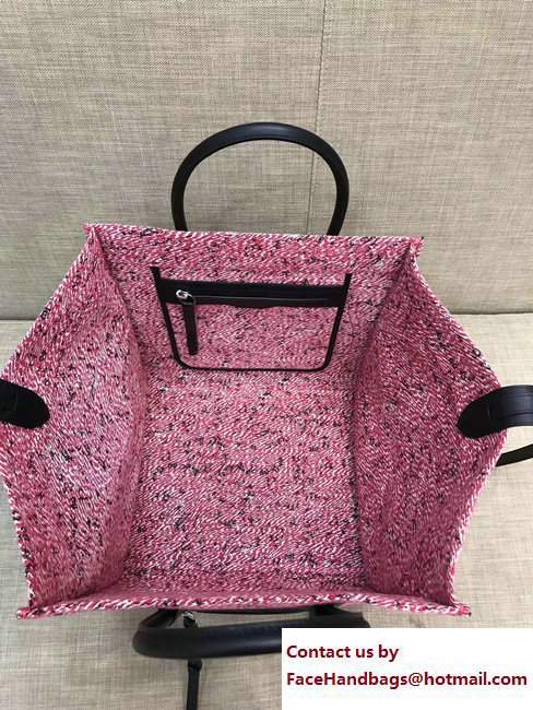 Celine Fuzzy Jacquard Medium Luggage Phantom Bag 169952 Red 2017