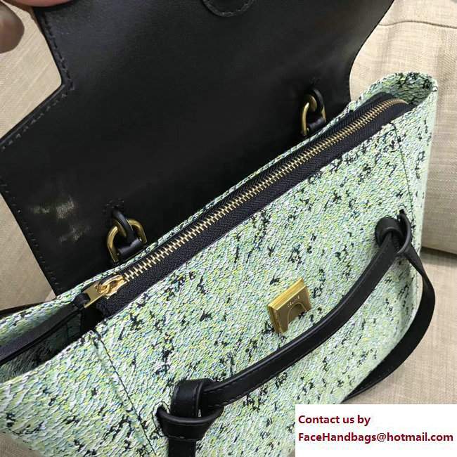 Celine Fuzzy Jacquard Micro Belt Bag 180152 Green 2017 - Click Image to Close