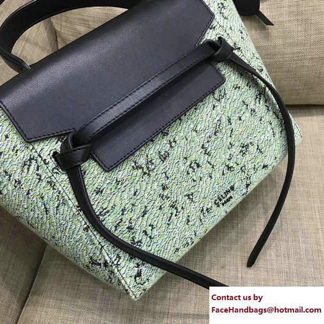 Celine Fuzzy Jacquard Micro Belt Bag 180152 Green 2017