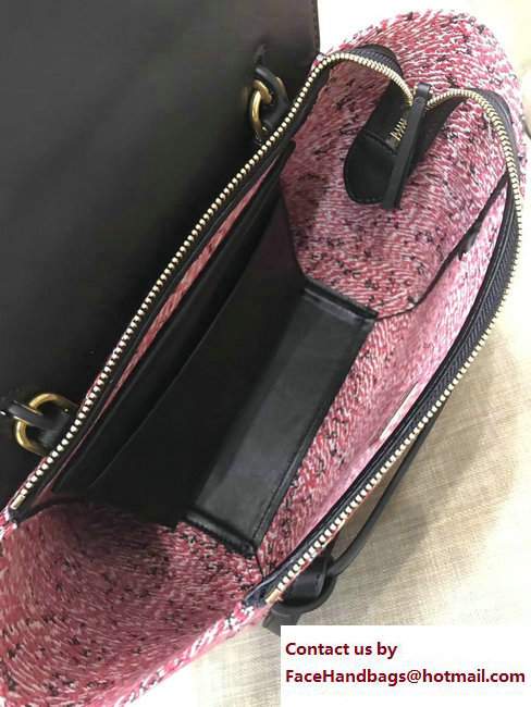 Celine Fuzzy Jacquard Micro Belt Bag 180152 Red 2017