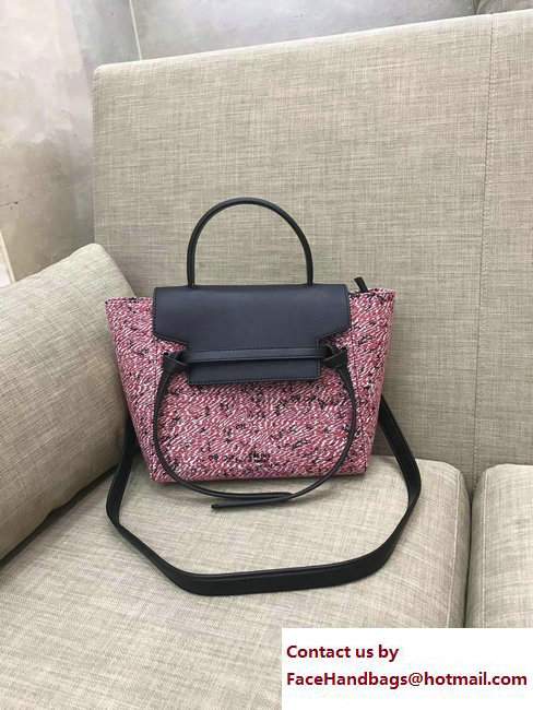 Celine Fuzzy Jacquard Micro Belt Bag 180152 Red 2017 - Click Image to Close