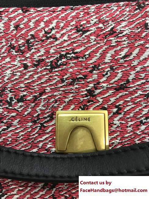 Celine Fuzzy Jacquard Mini Belt Bag 176102 Red 2017
