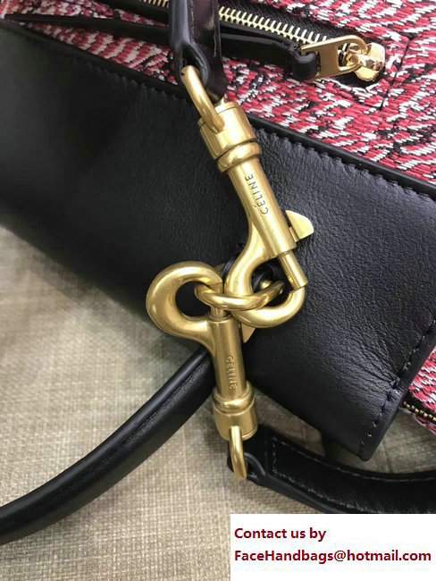 Celine Fuzzy Jacquard Mini Belt Bag 176102 Red 2017