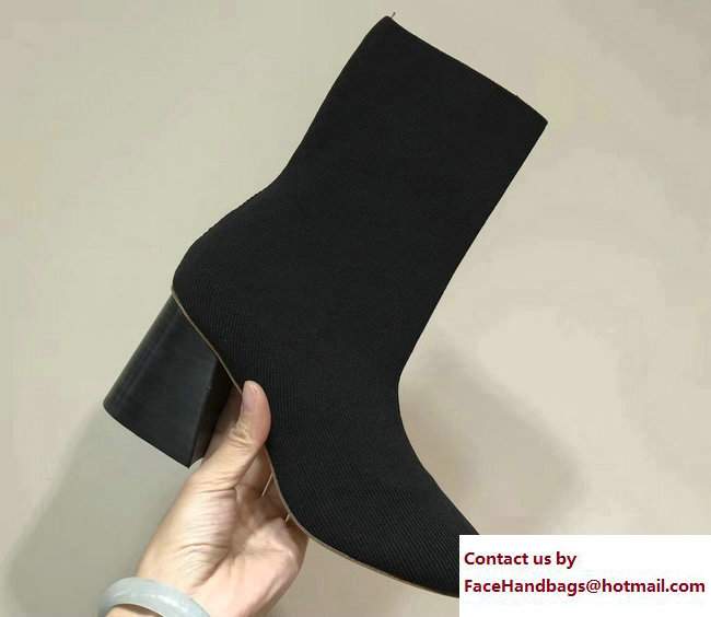 Celine Knit Ballerina Sock Ankle Boots Black 2017