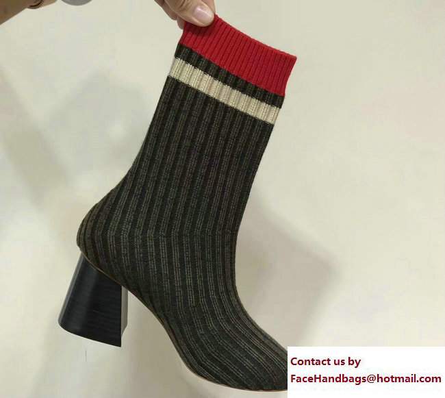 Celine Knit Ballerina Sock Ankle Boots Ribbed 01 2017